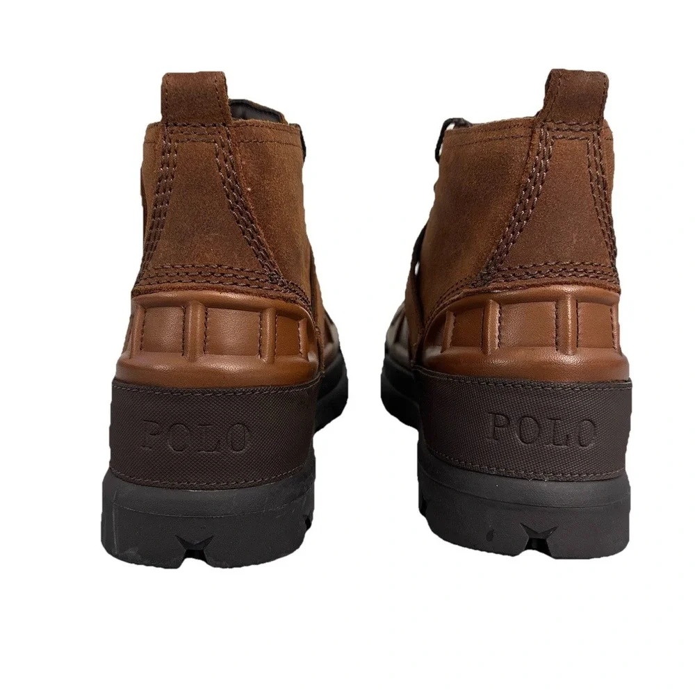 Polo Ralph Lauren Men's Oslo Low Suede Waterproof Leather Boots Size 9 D New